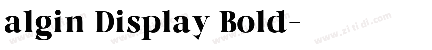 algin Display Bold字体转换